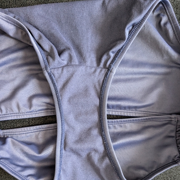 Athleta Swim Set Navy Blue Halter Bikini 34B/C Underwire Top Medium Bottom - Picture 7 of 15